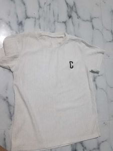 Cream Textured Knit Co-ord Set