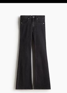 H&M chatcoal High-Waisted Flared Jeans
