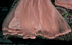 Stunning Peach Embellished Gown with Dupatta 💫
