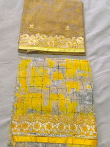 Haldi Special Suit Yellow Combo