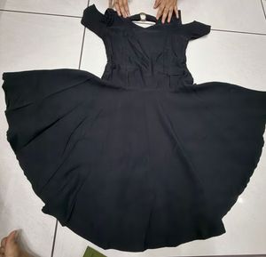 Elegant Black Anarkali Gown