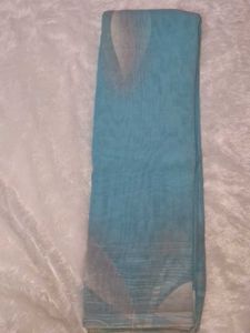 Elegant Blue Saree without blouse