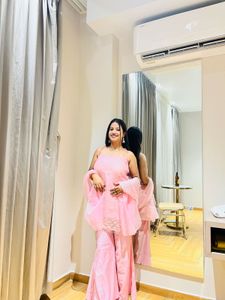 Elegant Pink Kurta Set with Palazzo