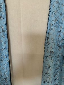 DXB Elegant Blue Lace Shrug abaya with inner