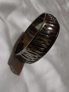 Black Silver Tone Bangle