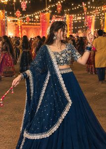 Elegant Blue Lehenga Choli Set