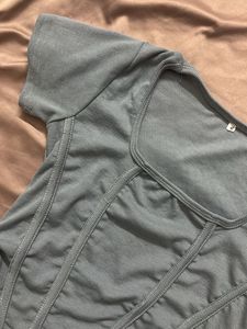grey Corset Style Top
