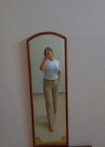 Classic Beige Cropped Trousers [FREE DELIVERY]