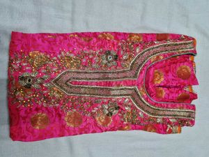 Pink &amp; Golden Kurti