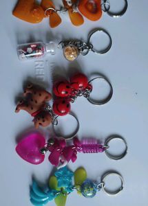Funky Keychain Collection 6 pcs set