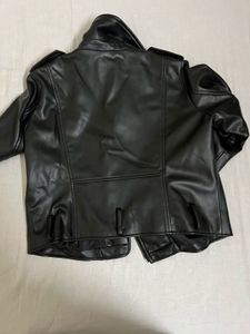 Zara form fitted leather jacket
