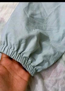 Pale Blue Casual Pants