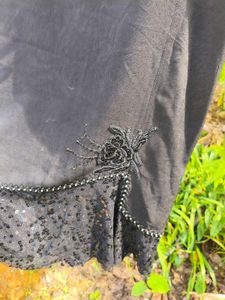 Elegant Black Beaded Skirt