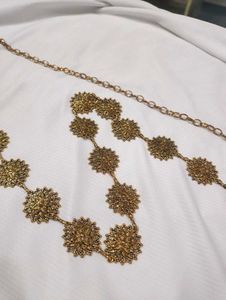 Ornate Golden Ethnic Waist Chain
