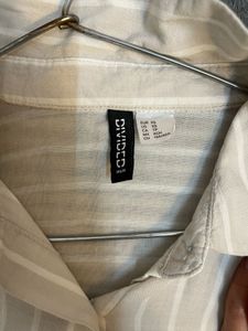 H&amp;M Oversized Striped Shirt