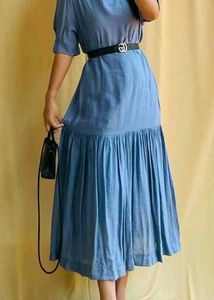Light Blue Midi Dress