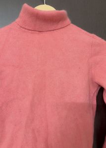 Pink Turtleneck Sweater
