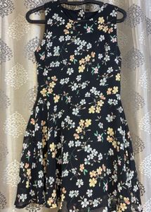 Chic Floral Print Sleeveless Dress For Brunch