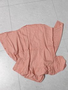 Salmon Short Sleeve Shirt w/ Tee - Size M
