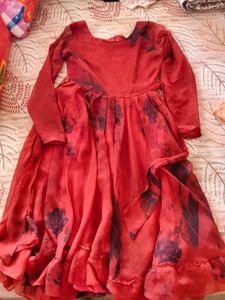 Red Floral Maxi Dress