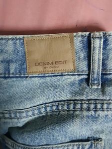 Zudio Acid Wash Wide Leg Jeans
