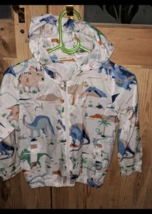 Dinosaur Print Kids' Windbreaker Jacke