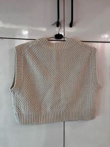 Chunky Knit V-Neck Sweater Vest