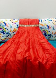 Elegant Red Off-Shoulder Gown