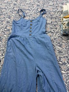 Light Wash Denim Jumpsuit