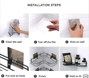 Bathroom Corner Shelf | Wall Mounted Storage Rack