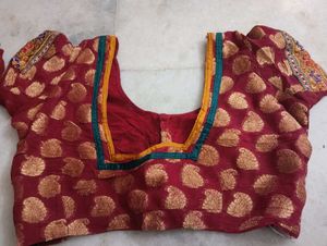 Elegant maroon  Brocade Saree