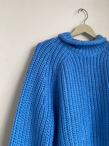 Blue Chunky Knit Sweater