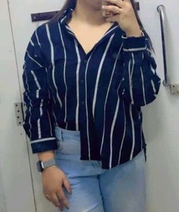 Chic Striped Button-Up Blouse