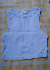 Pull&Bear Ribbed Crop Top