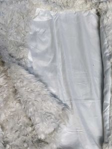 Cream Fuzzy Cropped Jacket
