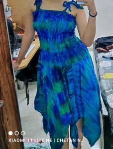Blue &amp; Green Tie Dye Sundress
