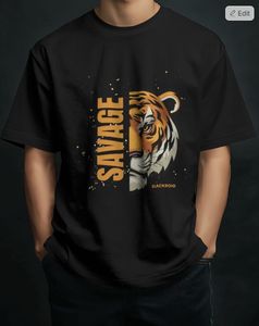 Creative Graphic Black T-Shirt