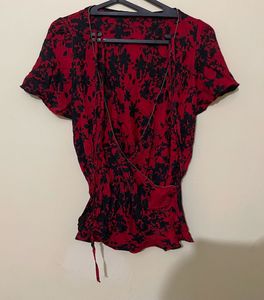 Chic Red + black Fitted Tops(Combo)