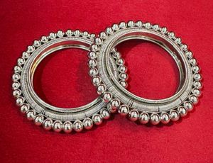 Silver Tone Bangles Set of 2