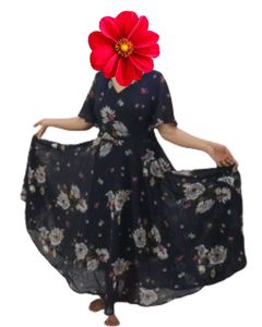 Chic Floral Print Midi Dress