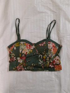 Floral Print Corset Top