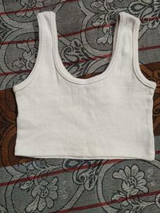 Basic White Ribbed Tank Top