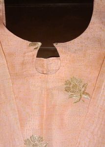 Peach Embroidered Kurta duppata set