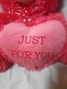 Big Pink Teddy Bear With Heart Couple Kid Gift 🧸