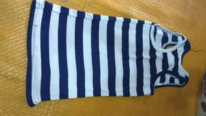 Blue & White Striped Tank Top