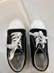 Black Chunky Platform Sneakers