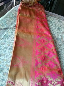 Beautiful Pink and Gold Saree