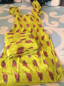 Whimsical Owl Print Kurta salwar Set