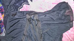Black Asymmetrical Ruffle Top