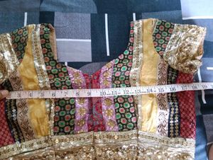 Designer Patchwork Blouse with Sequins